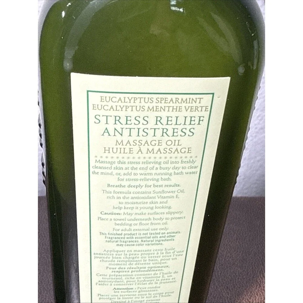 Bath & Body Works Stress Relief Body Lotion & Massage Oil Eucalyptus Spearmint